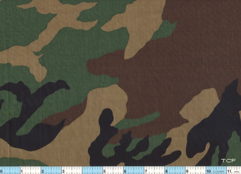 Camouflage Green Brown Black Canvas 36" X 58"